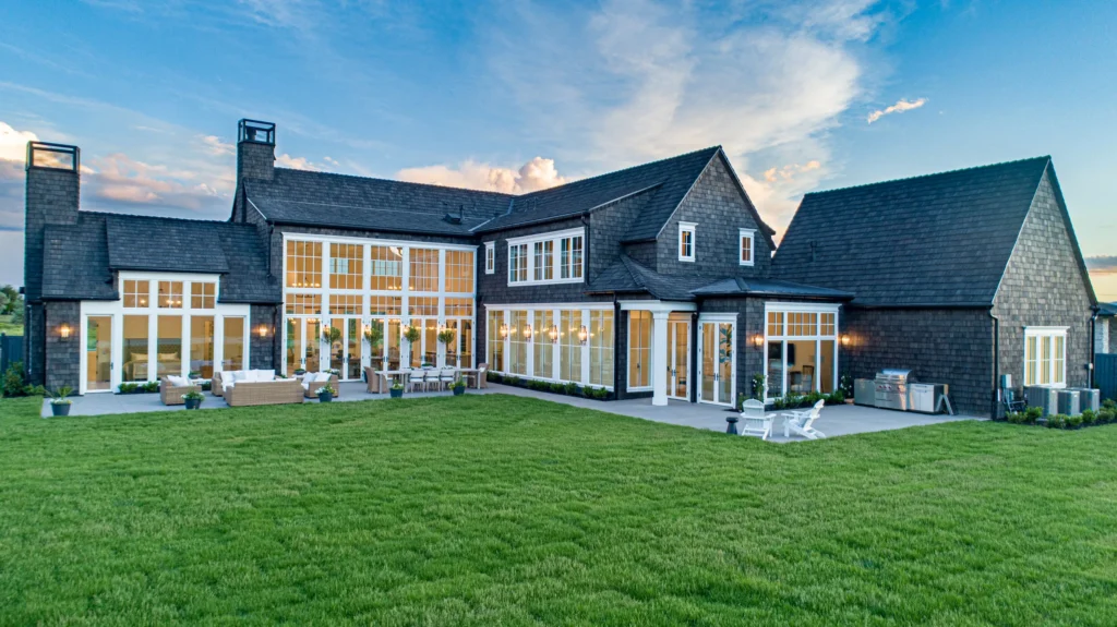Two-story Colonial-style home with a simple, elegant facade.