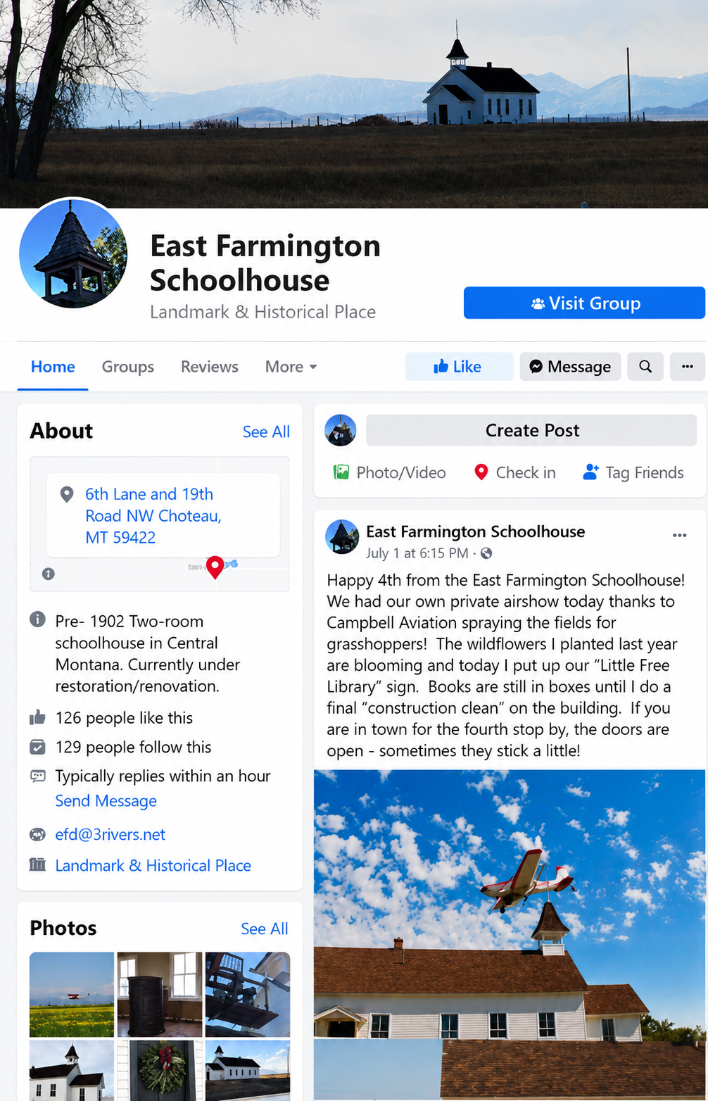 Historical Landmark East Farmington Schoolhouse Facebook Page