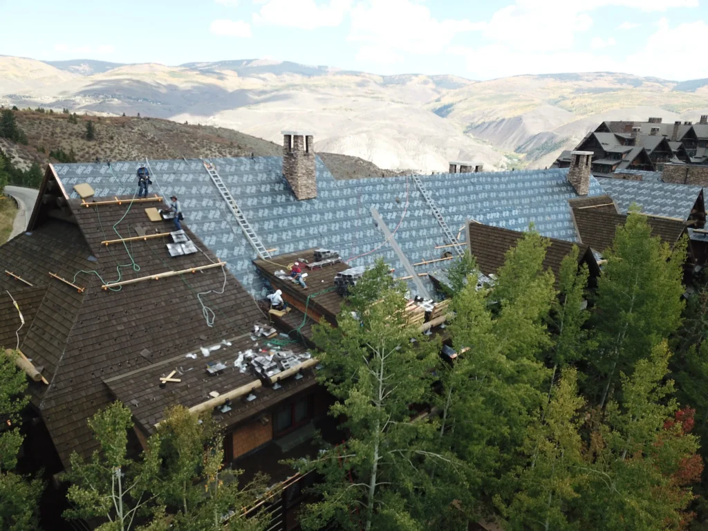 CEDUR roof installation by Horn Brothers Roofing at The Timbers.