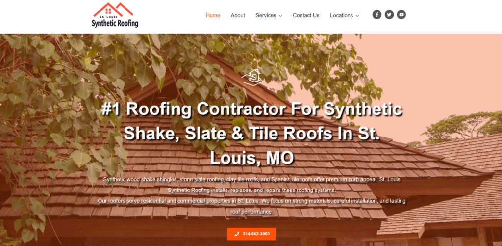St. Louis Synthetic Roofing homepage