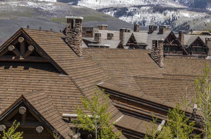 An image of pressure treated wood as a roofing material.