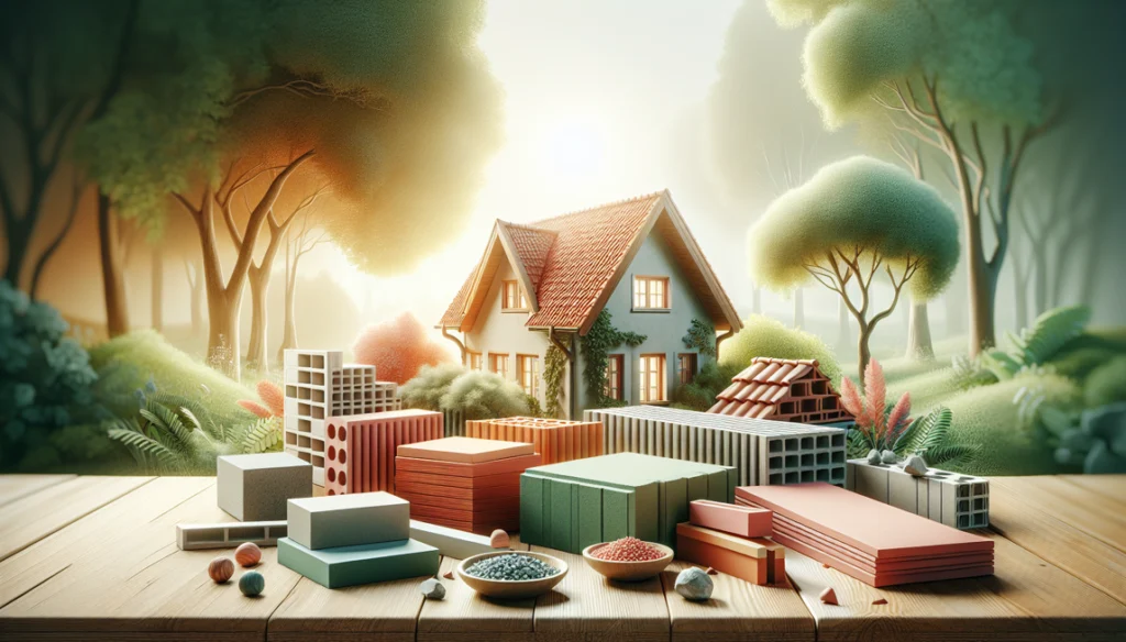 Illustration of a home in the woods. 