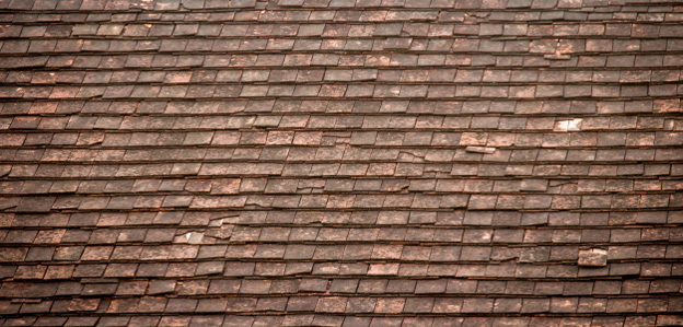 Cedar shake roof on a house's roof