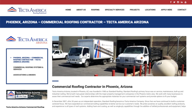Tecta Roofing website.