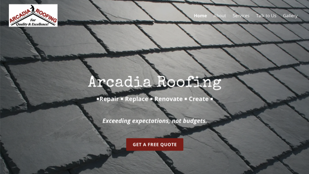 A Phoenix, AZ roofing contractor website.