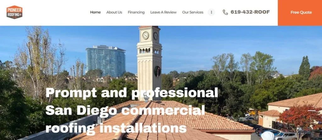 Pioneer roofing company.