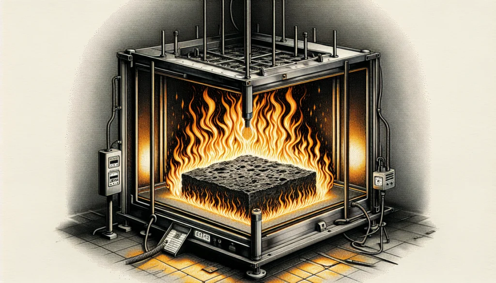 A heatr with a flame inside.