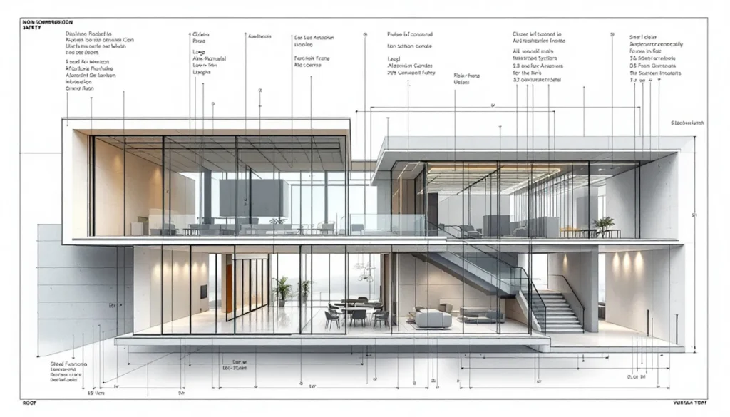 Diagram of the inside of a modern house.