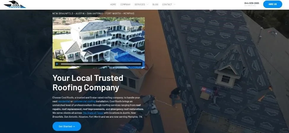 Cool Roofs home page from their website. 