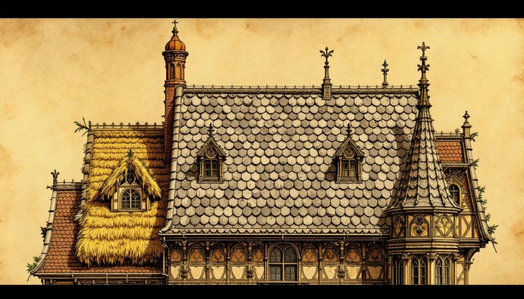 A good example of historic roofs. 