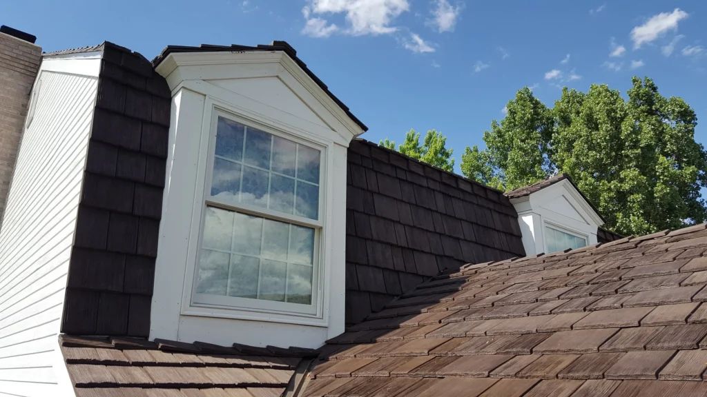 Home with Live Oak siding and a Shiloh cedar shake roof.