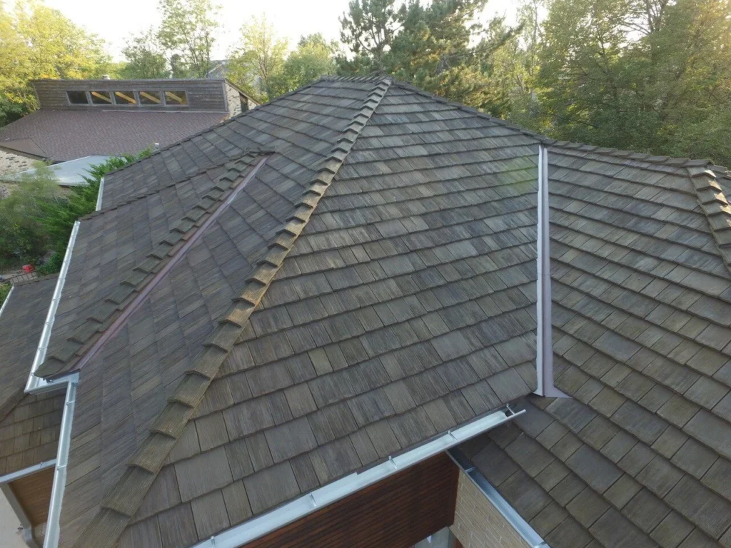 CEDUR synthetic shake roof installed on a residential house.
