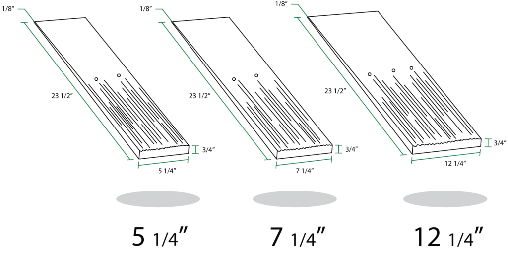 3 different cedur shake models.