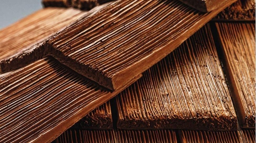 Close up view of CEDUR's shingles. 