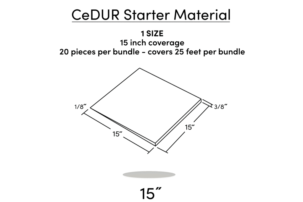 cedur starter roofing course