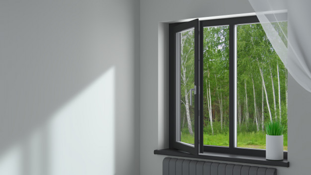 Heavy duty windows on a house.