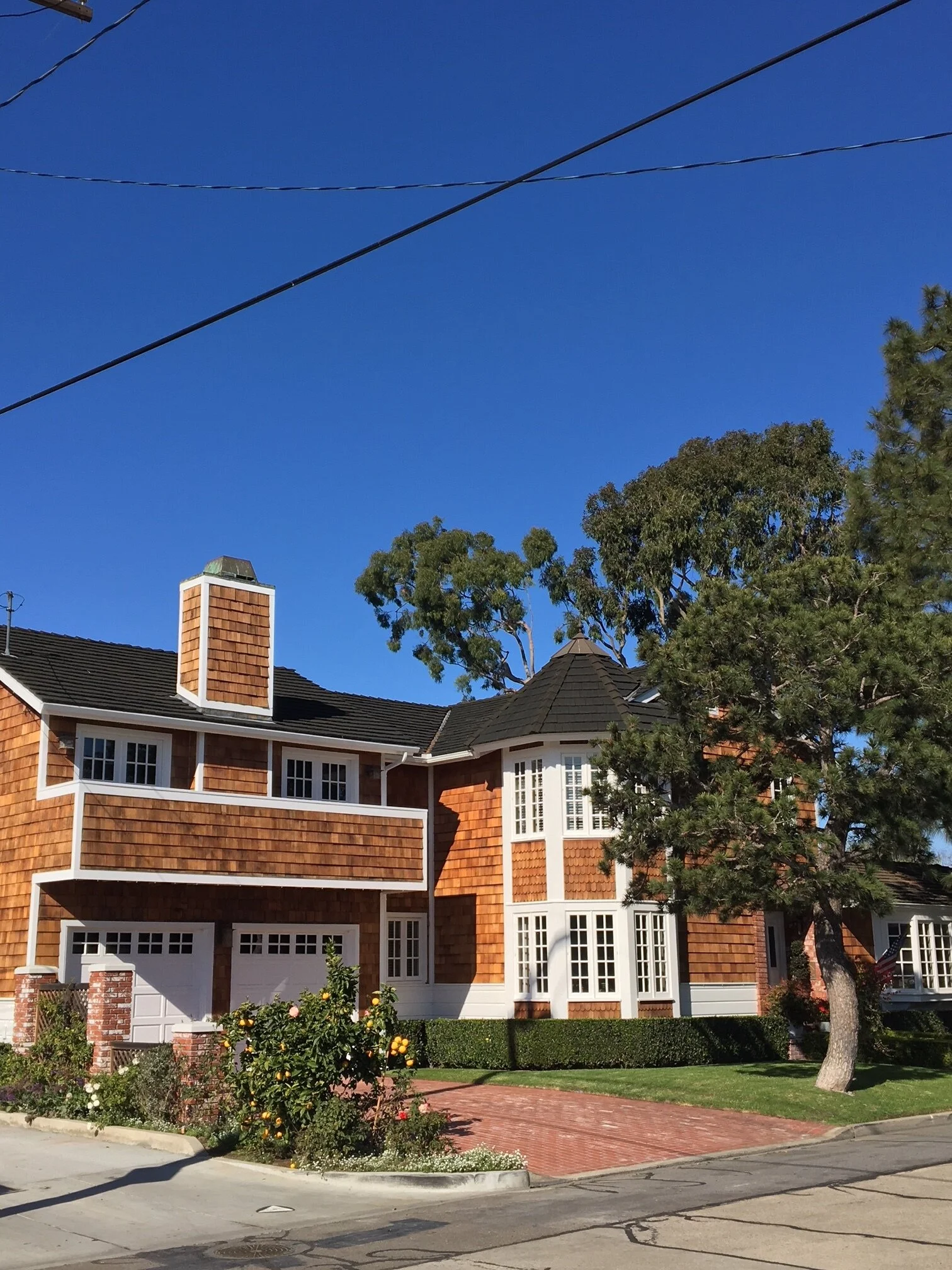 Synthetic faux wood shake roof in Southern California.