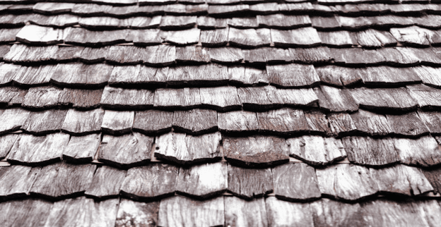 Cedar shake roof.