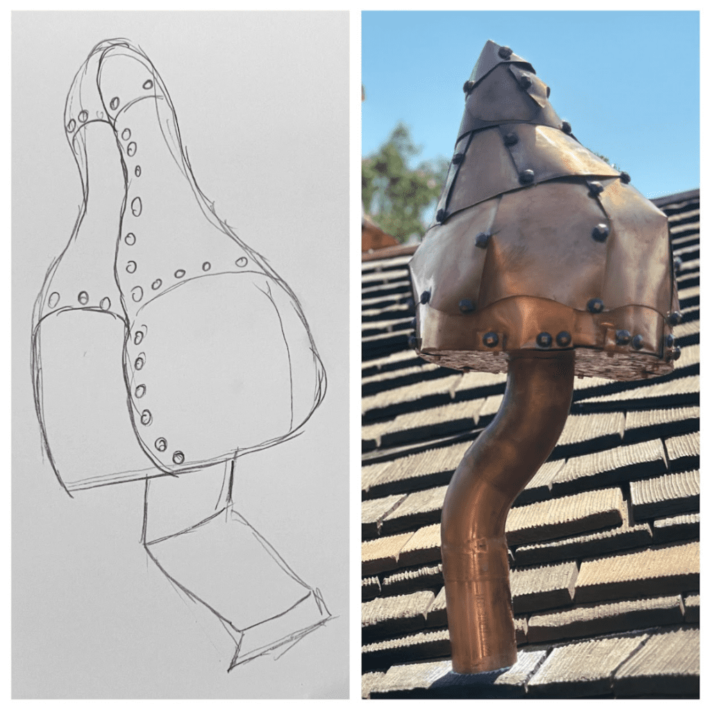 A quick sketch of the metal accessory vs the actual image.