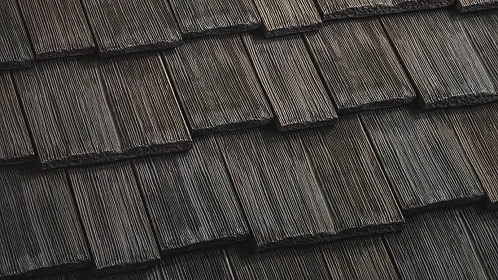 Shiloh synthetic cedar shake roof with authentic cedar texture.