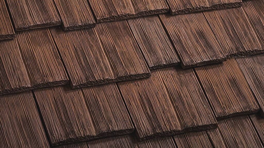 Composite shingle roof on a residential home.