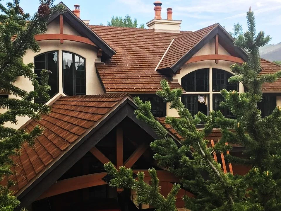 Home featuring CEDUR Class A fire-rated roofing that combines natural cedar beauty with enhanced fire protection.