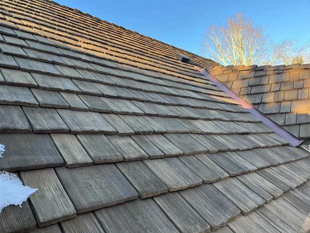 CEDUR Walden synthetic shake roof installed on a residential home in South Carolina by All American & Restoration Roofing.