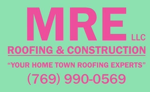 MRE Roofing and Construction Logo