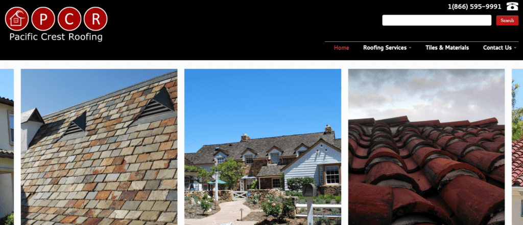 Pacific Crest Roofing company site.