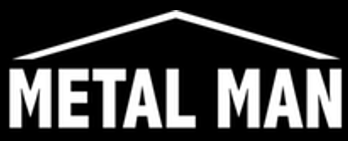 metal man construction company logo