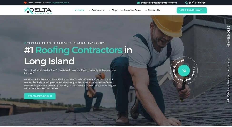 Website for Delta Roofing