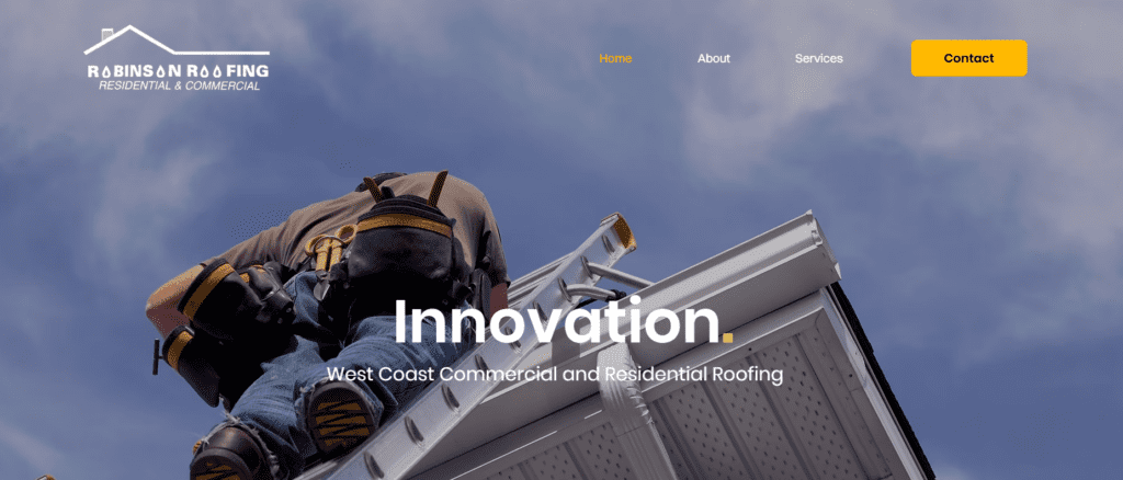 Robinson Roofing website.