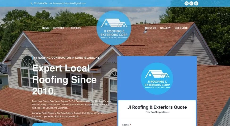 JI Roofing Website.