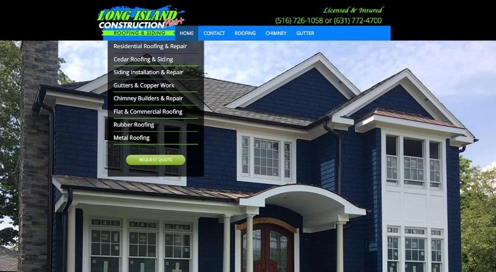 Long Island Construction webpage.