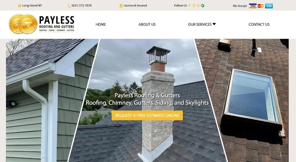 Payless Roofing website.