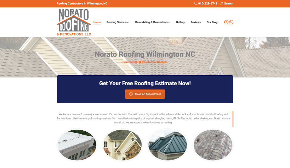 Norato Roofing & Renovations LLC homepage